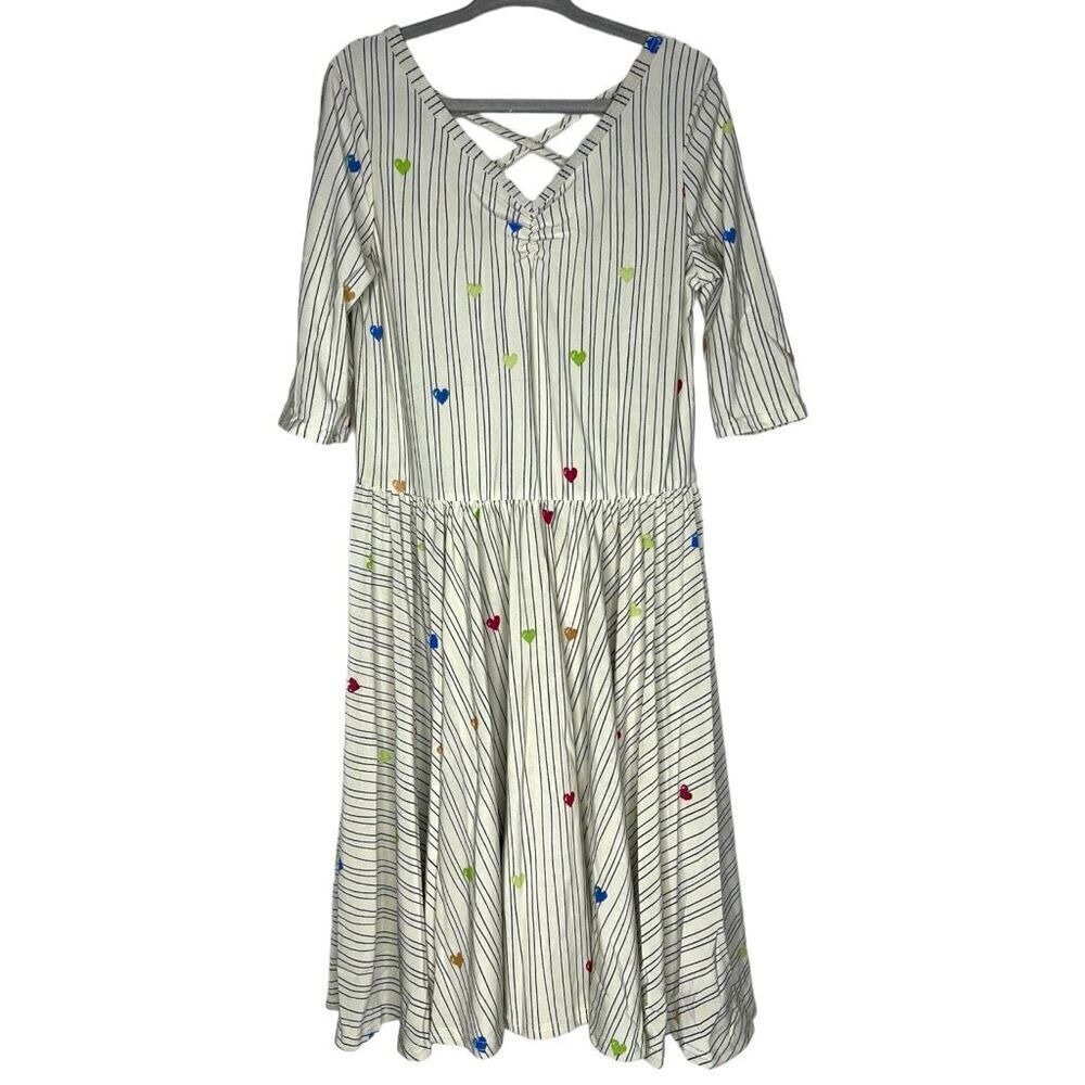 NEW‎ Dot Dot Smile Multicolor Heart with Stripes Ballerina Dress 7